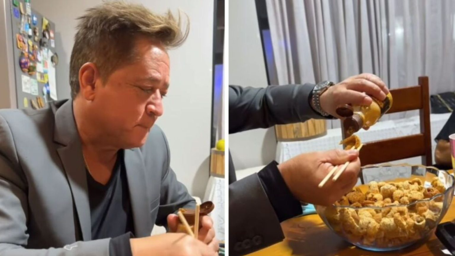 Leonardo apresenta o sushi mineiro com pimenta e diverte internautas